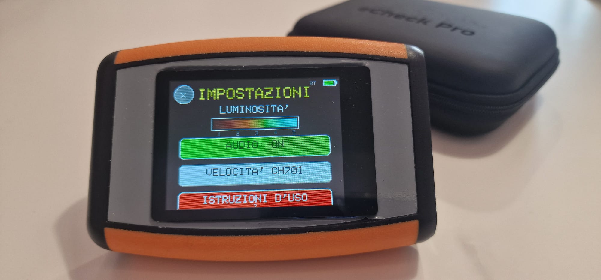 eCheck Pro - Menu principale